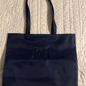 Saks Fifth Avenue Midnight Blue Open Tote